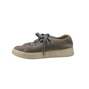 Mi.iM Milo Perforated Sneaker Gray Womens 8.5 Faux Leather Lace Up Platform Sole